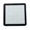 Blank front view of not printed on square puzzle with frame for sublimation printer