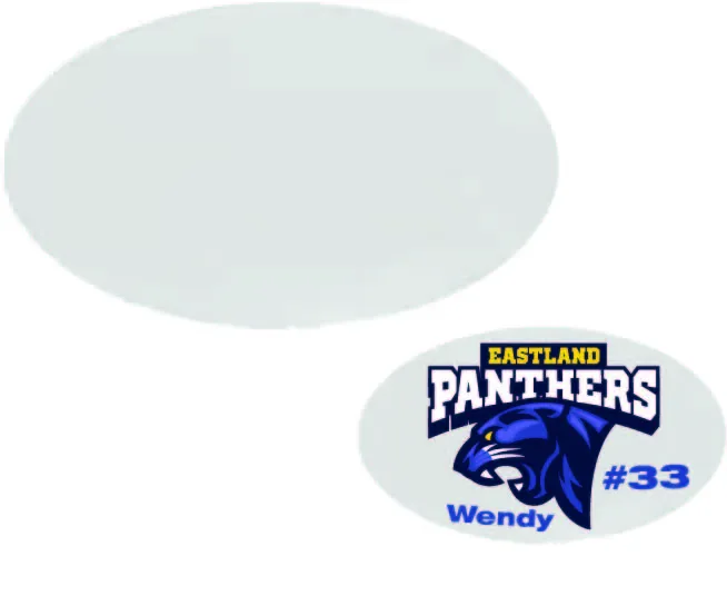 Sublimation Blank 3.5" Magnet - Oval 10-Pack