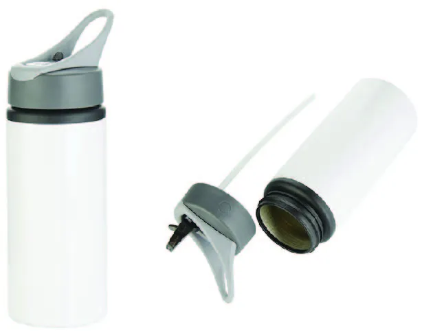 22oz Sublimation BLANK White Travel Mug with Flip Up Drinking Spout and Carry Ring