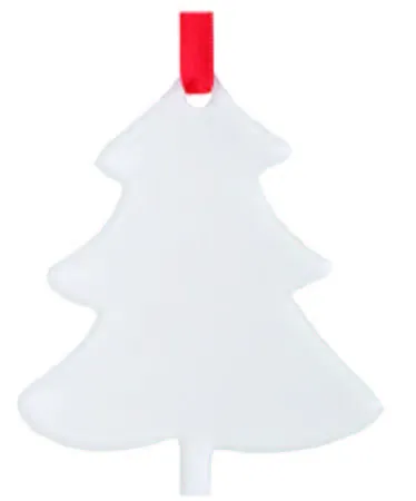 Sublimation Blank Acrylic TREE Ornament - 5 Pack