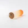 17oz Sublimation BLANK Slim Glass Tumbler w/ Frosted & Orange Gradient - Image 2