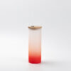 17oz Sublimation BLANK Slim Glass Tumbler w/ Frosted & Red Gradient