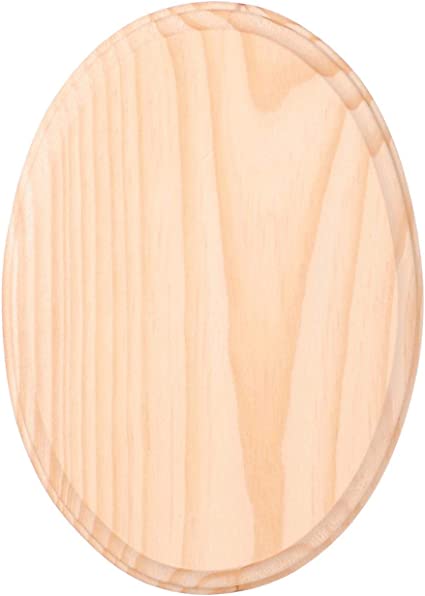 Laser Engraving Wooden Blank - 5"x7"Oval Plaque - 6 PACK