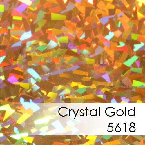 Crystal Gold Sparkle Deco Heat Transfer Material