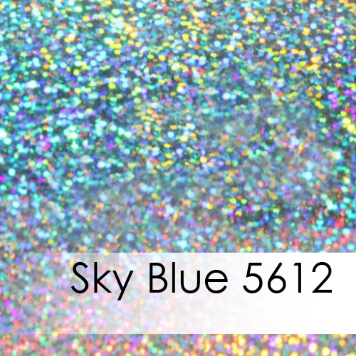 Sky Blue Sparkle Heat Transfer Deco Material