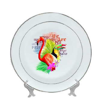 Ceramic plate for custom sublimation printing