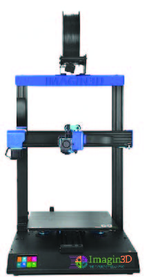 black and blue 3d printer