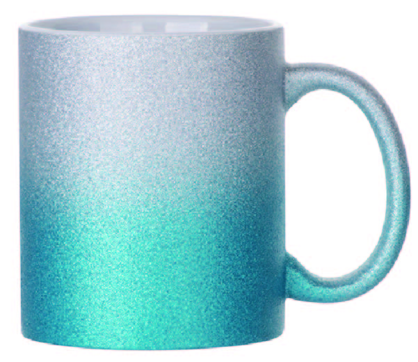 Ceramic 11oz Sublimation Coffee Mug, 6 Sparkling(Glitter) blanks