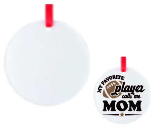 Sublimation Blank Acrylic CIRCLE Ornament - 5 Pack