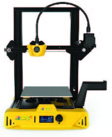 black and yellow 3d printer