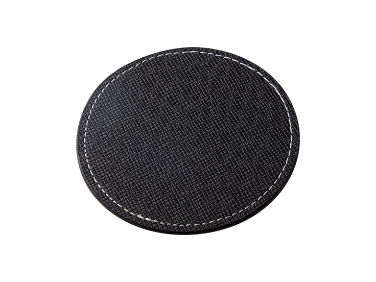 Laser Engraving PU Leather Coaster BLACK AGC Education